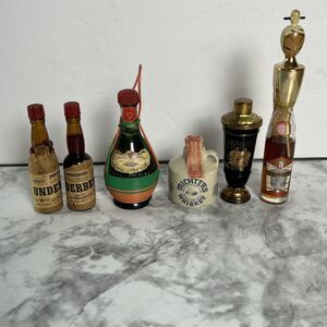 Vintage Chianti Mini Bottle Salt Shakers 1950s Assorted Lot Germany Japanese PA